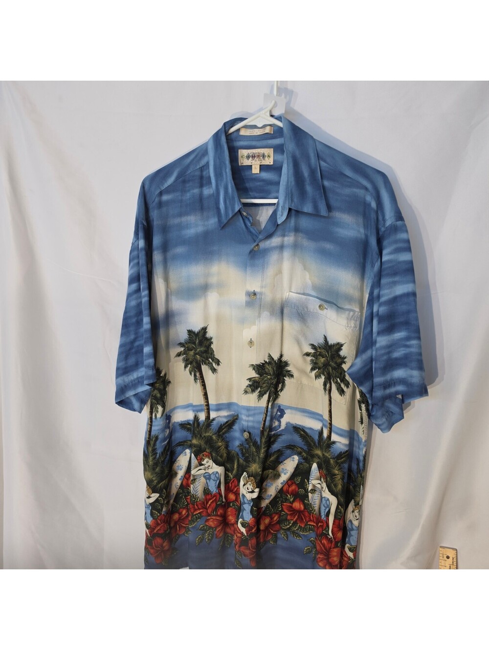 #0278 Campia Moda Hawaiian Style Rayon Shirt Large